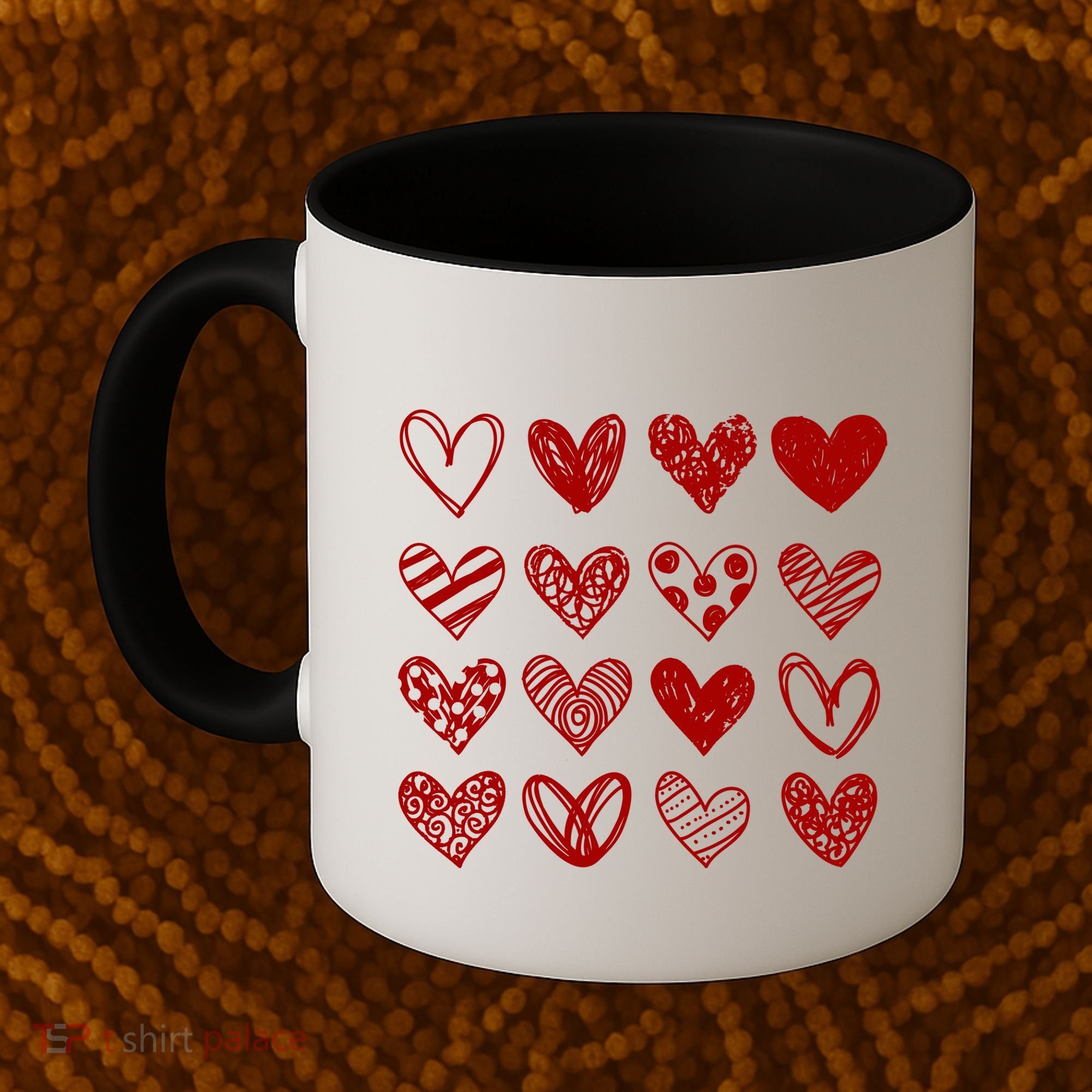 Valentines Day Pattern Hearts Coffee Mug