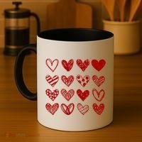 Valentines Day Pattern Hearts Coffee Mug thumb 4