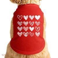 Valentines Day Pattern Hearts Doggie Tank thumb 0