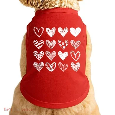 Valentines Day Pattern Hearts Doggie Tank