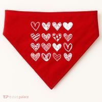 Valentines Day Pattern Hearts USA-Made Doggie Bandana thumb 0
