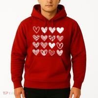 Valentines Day Pattern Hearts Hoodie thumb 2