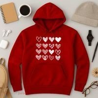 Valentines Day Pattern Hearts Hoodie thumb 3