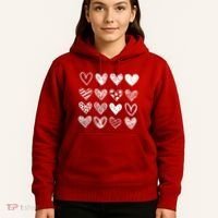 Valentines Day Pattern Hearts Hoodie thumb 5