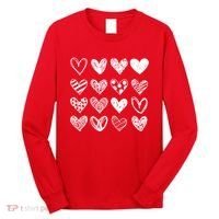 Valentines Day Pattern Hearts Long Sleeve Shirt thumb 0