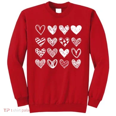 Valentines Day Pattern Hearts Sweatshirt