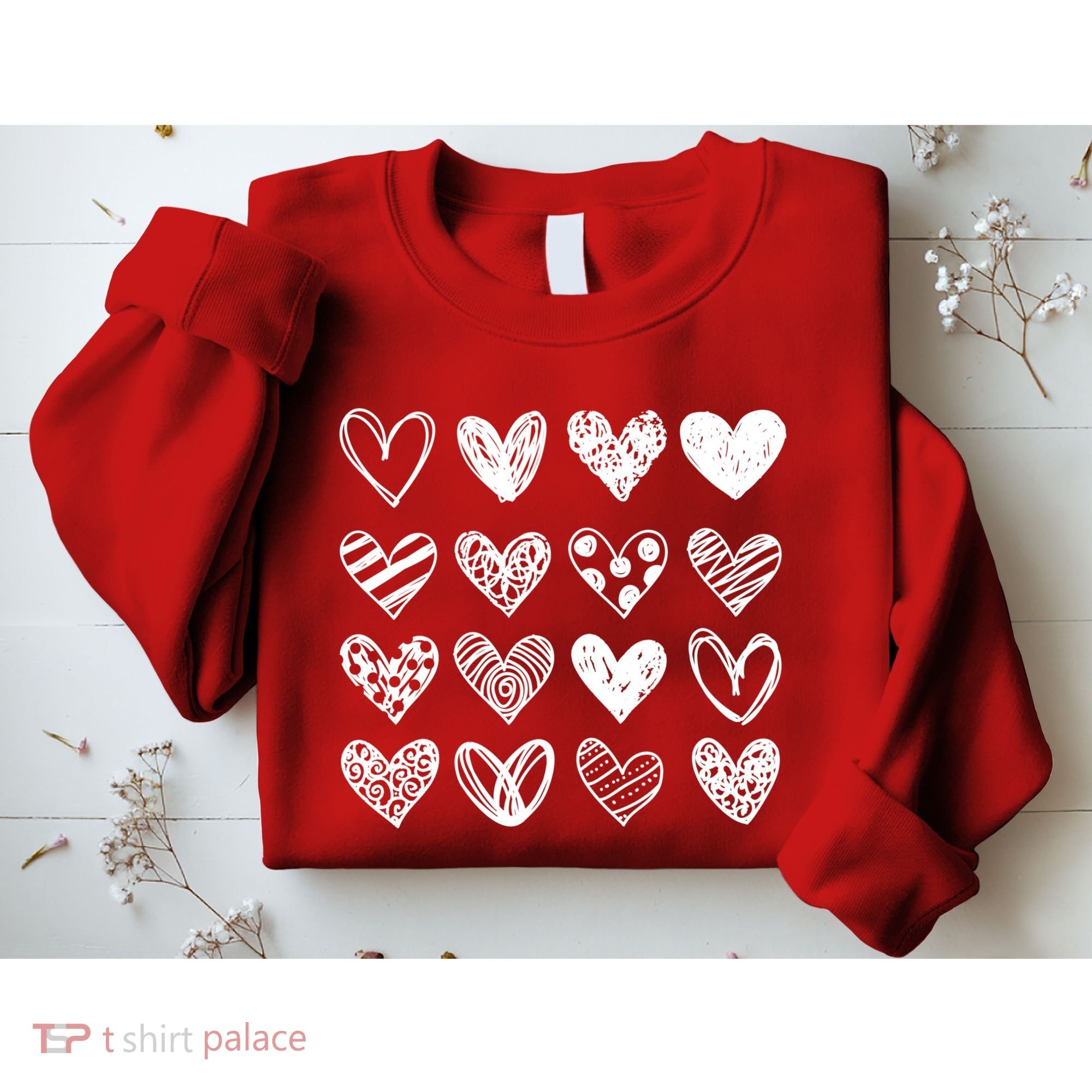 Valentines Day Pattern Hearts Sweatshirt