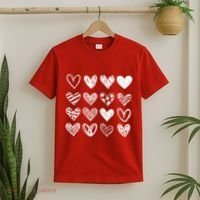 Valentines Day Pattern Hearts T-Shirt thumb 2