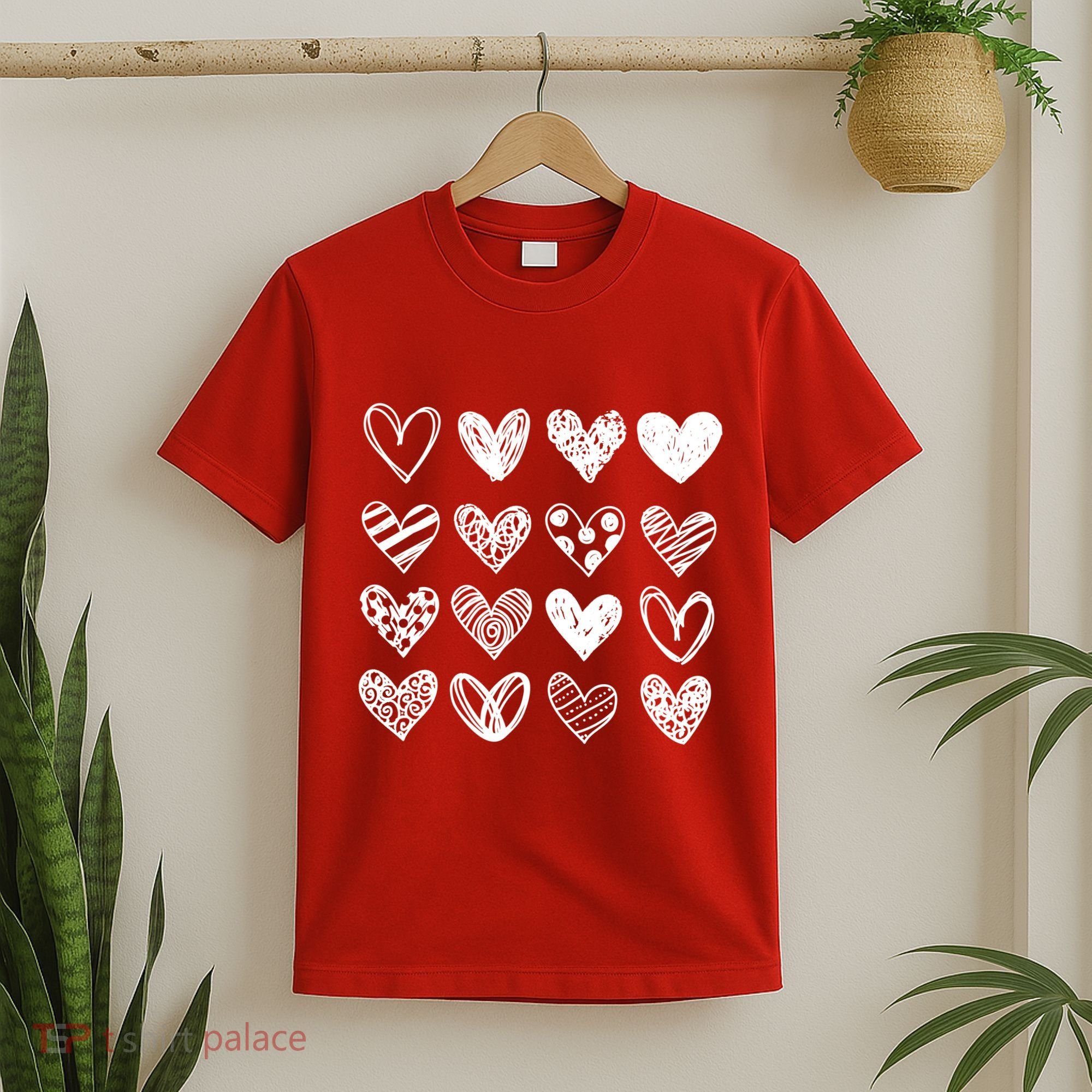 Valentines Day Pattern Hearts T-Shirt