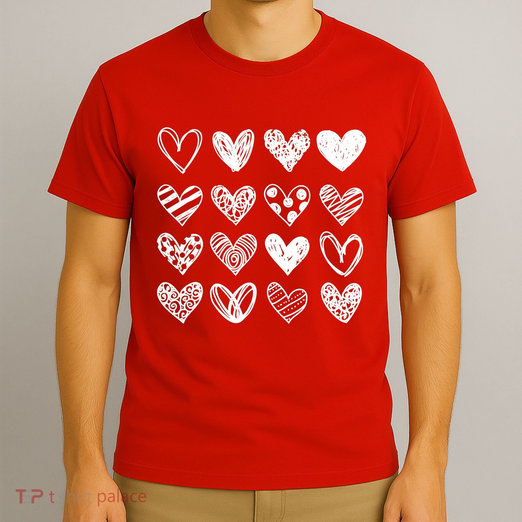 Valentines Day Pattern Hearts T-Shirt