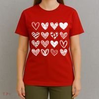 Valentines Day Pattern Hearts T-Shirt thumb 4