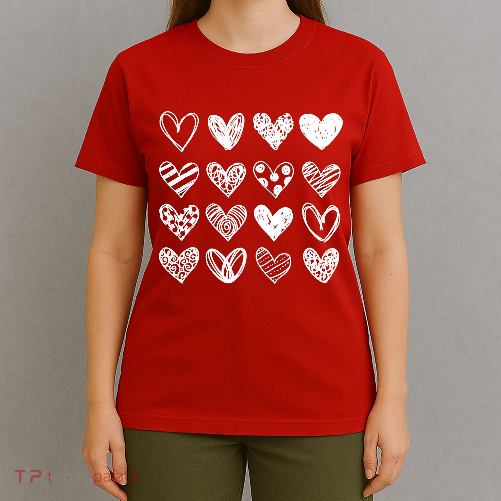 Valentines Day Pattern Hearts T-Shirt