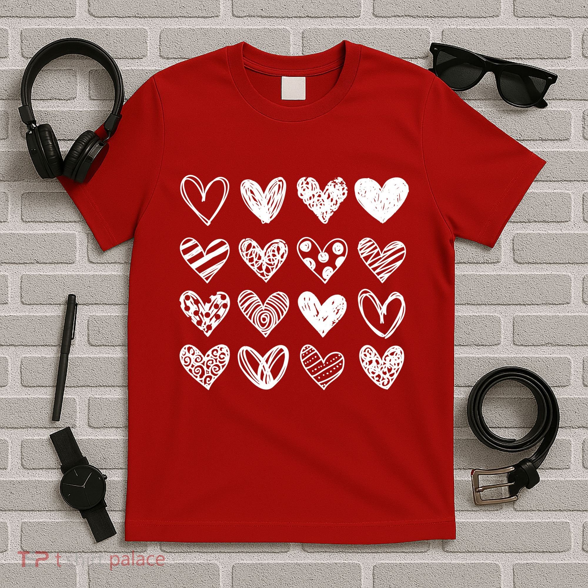 Valentines Day Pattern Hearts T-Shirt