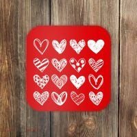 Valentines Day Pattern Hearts Coaster thumb 0