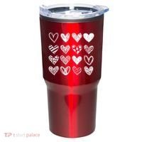 Valentines Day Pattern Hearts Tumbler thumb 0