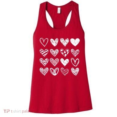 Valentines Day Pattern Hearts Women's Tank Top