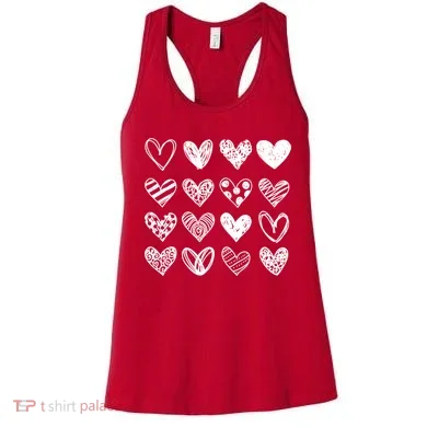 Valentines Day Pattern Hearts Women's Tank Top