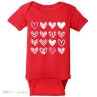 Valentines Day Pattern Hearts Baby Bodysuit thumb 0