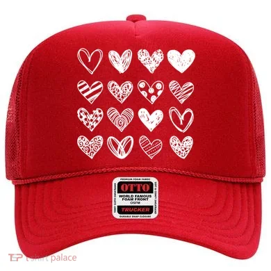 Valentines Day Pattern Hearts Hat