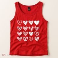 Valentines Day Pattern Hearts Tank Top thumb 2