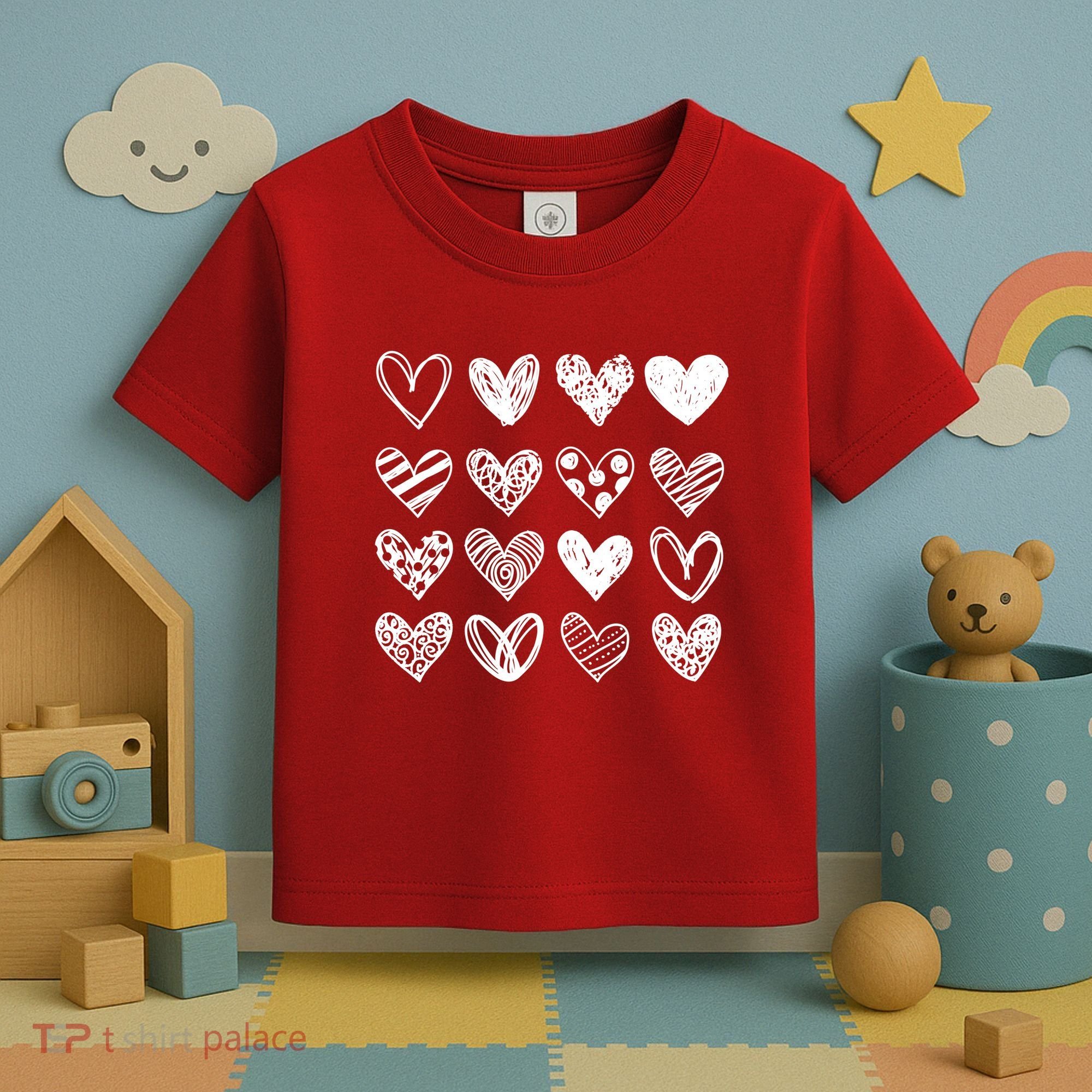 Valentines Day Pattern Hearts Toddler T-Shirt