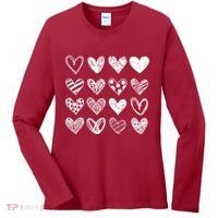 Valentines Day Pattern Hearts Women's Long Sleeve Shirt thumb 0