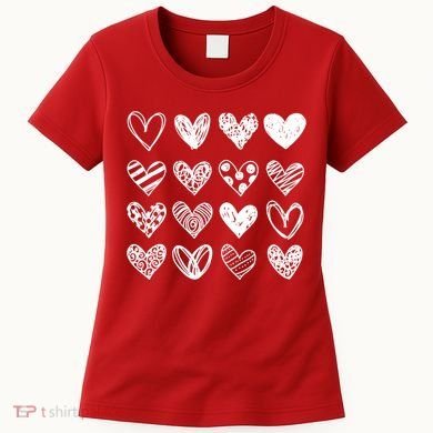 Valentines Day Pattern Hearts Women's T-Shirt