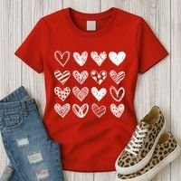 Valentines Day Pattern Hearts Women's T-Shirt thumb 3