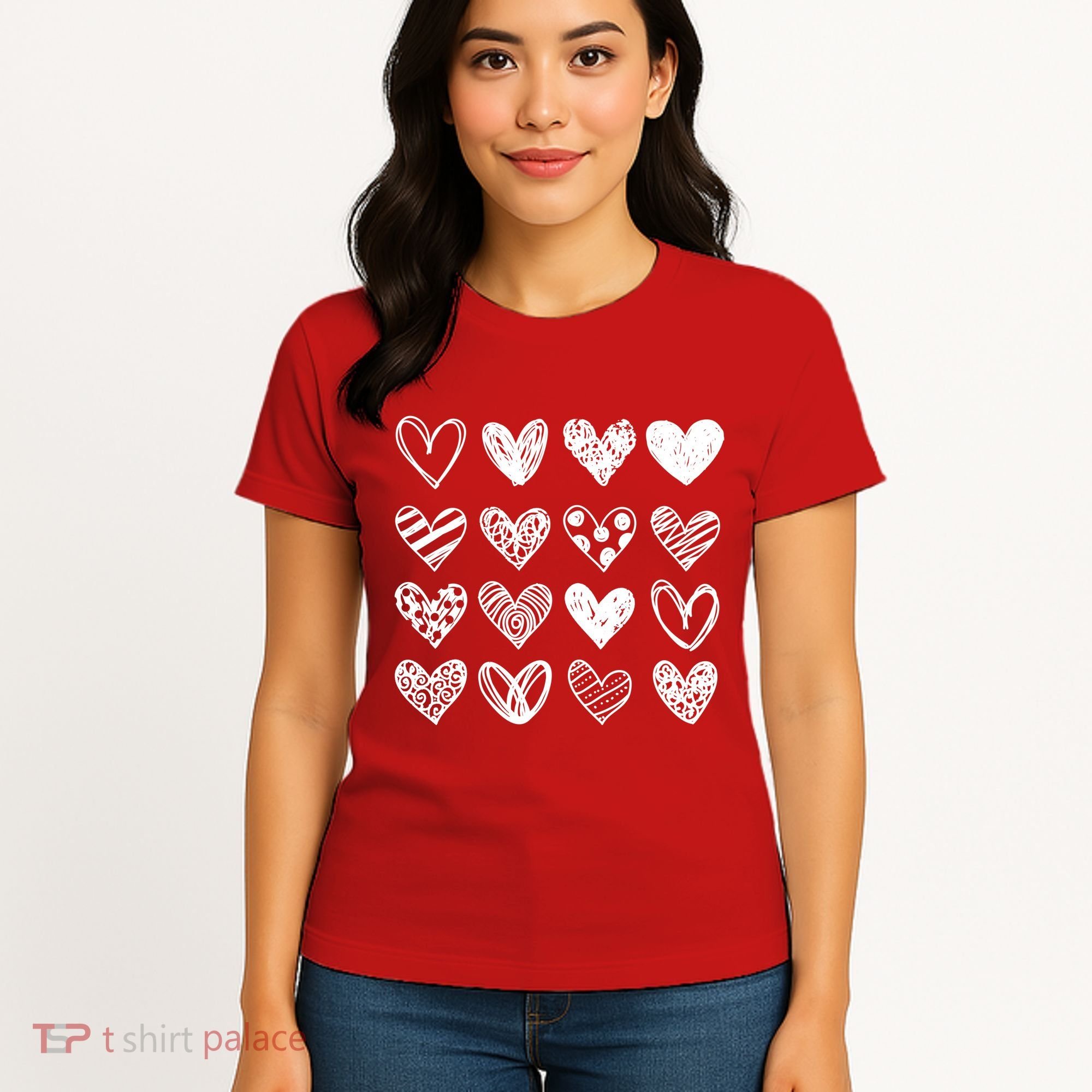 Valentines Day Pattern Hearts Women's T-Shirt