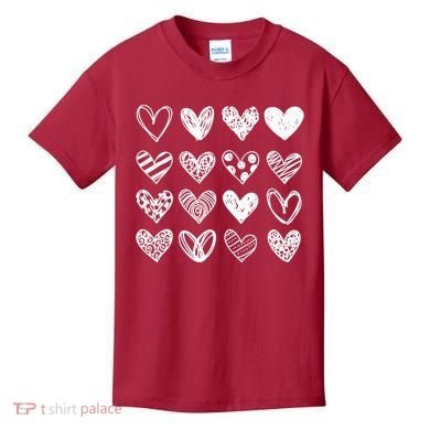 Valentines Day Pattern Hearts Kids T-Shirt