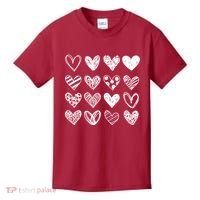 Valentines Day Pattern Hearts Kids T-Shirt thumb 0