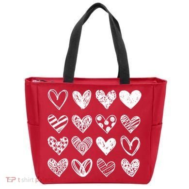 Valentines Day Pattern Hearts Tote Bag