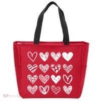Valentines Day Pattern Hearts Tote Bag thumb 0