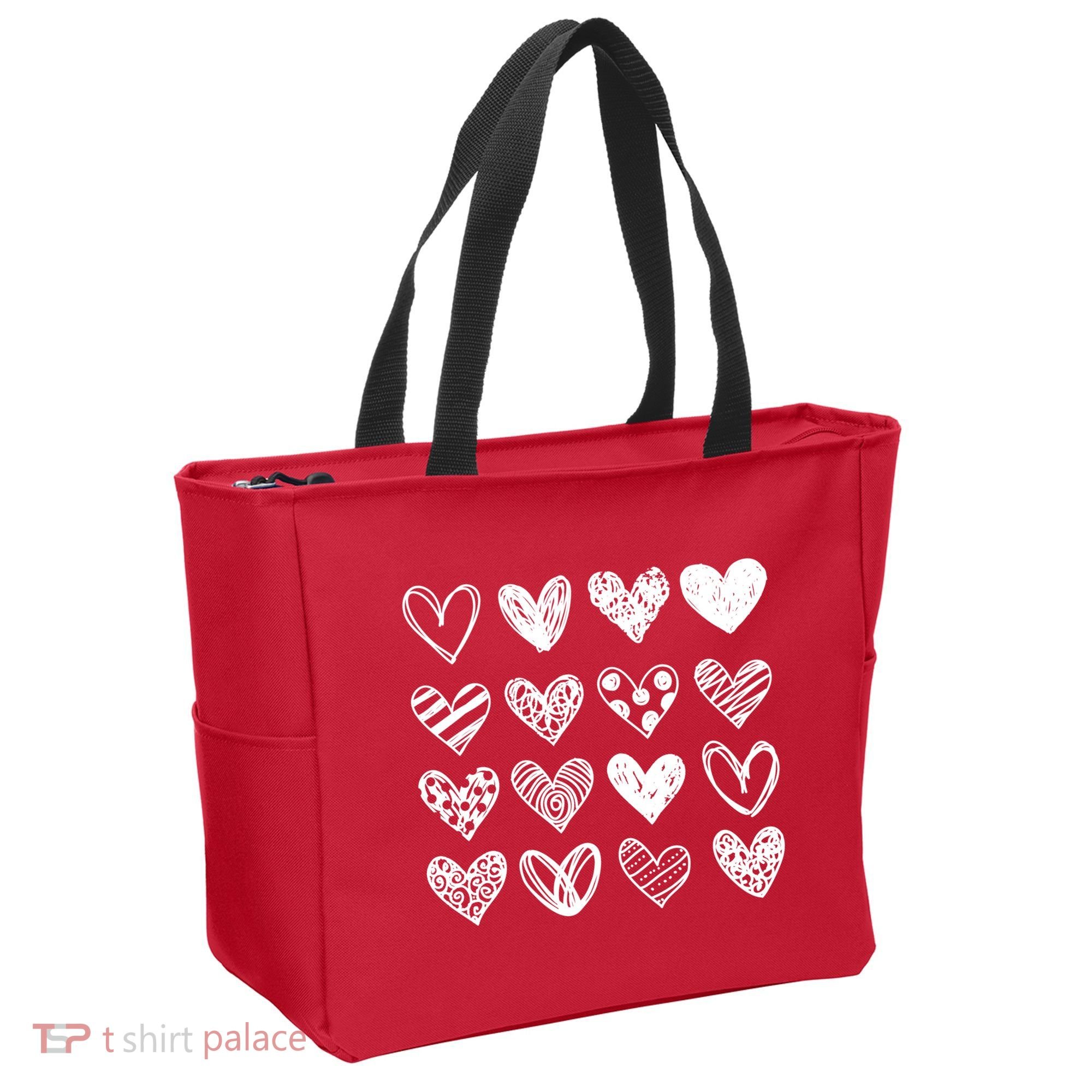Valentines Day Pattern Hearts Tote Bag