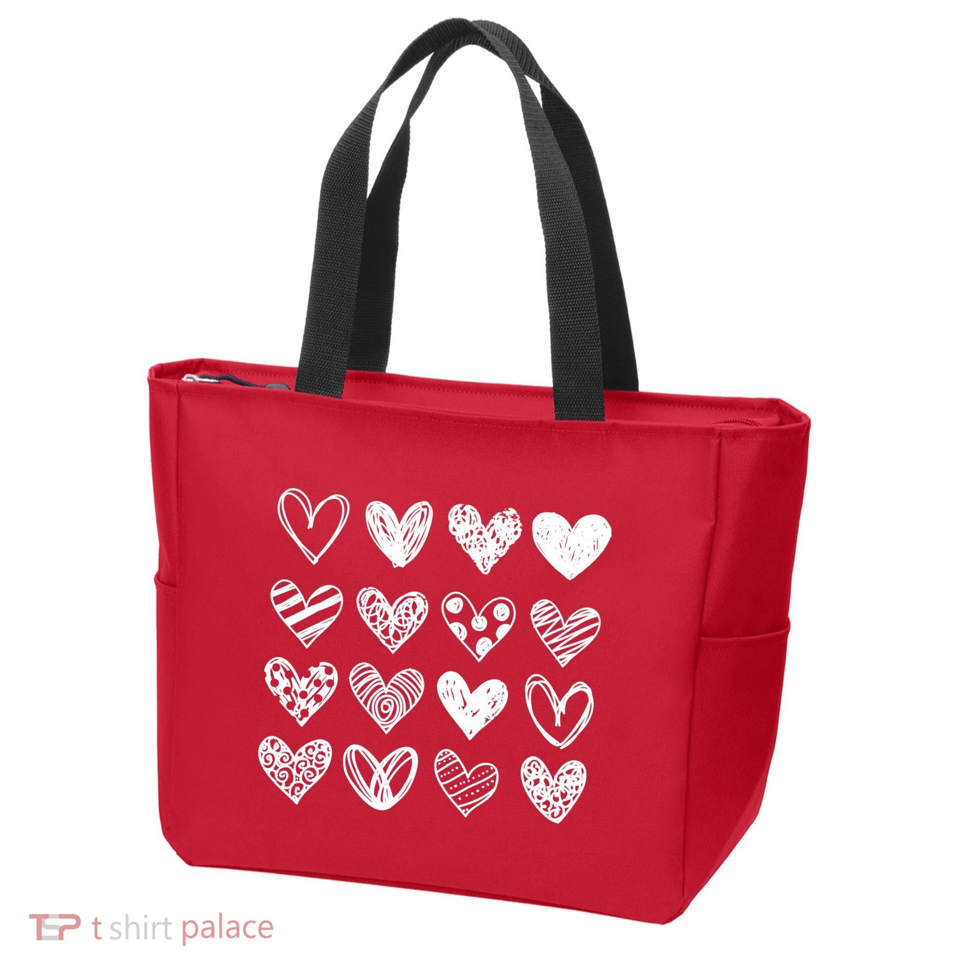 Valentines Day Pattern Hearts Tote Bag