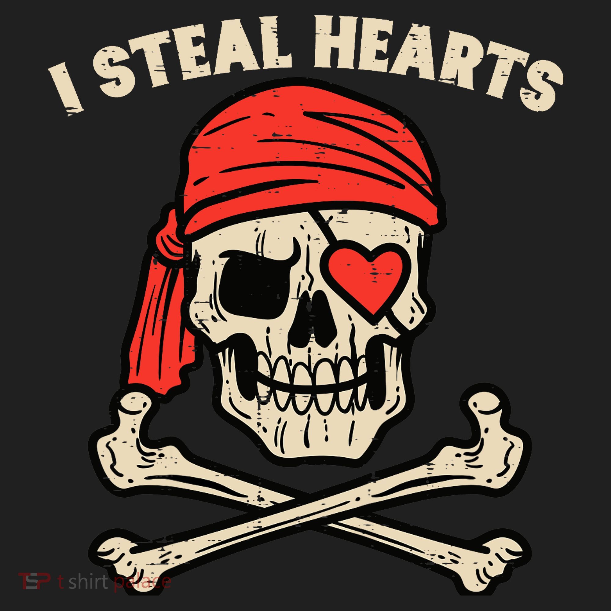 Valentines Day Pirate I Steal Hearts Cool Women's Sweatshirt