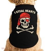Valentines Day Pirate I Steal Hearts Cool Doggie Tank thumb 0