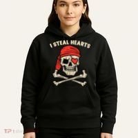 Valentines Day Pirate I Steal Hearts Cool Hoodie thumb 5
