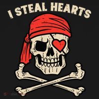 Valentines Day Pirate I Steal Hearts Cool Women's Hoodie thumb 2