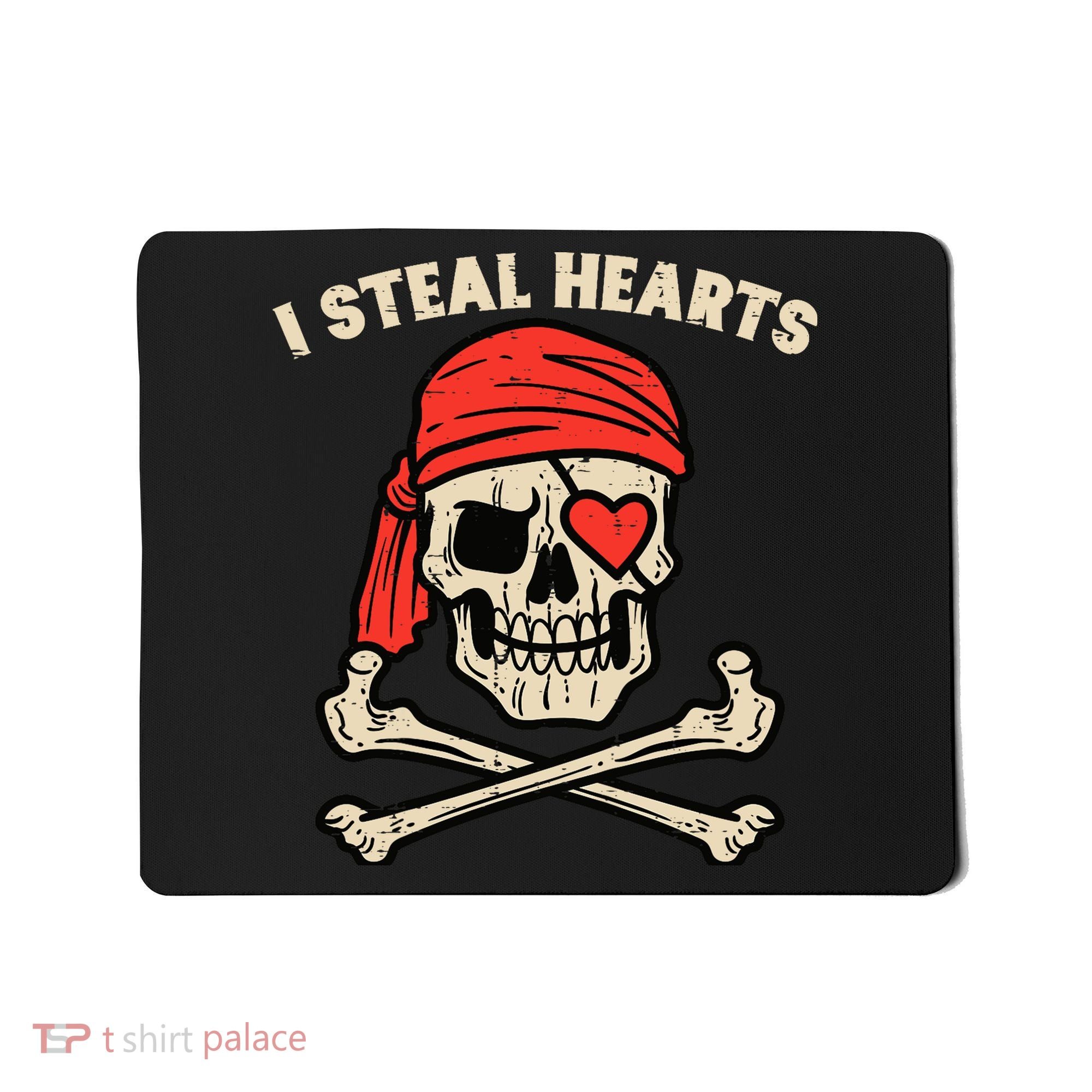 Valentines Day Pirate I Steal Hearts Cool Mousepad