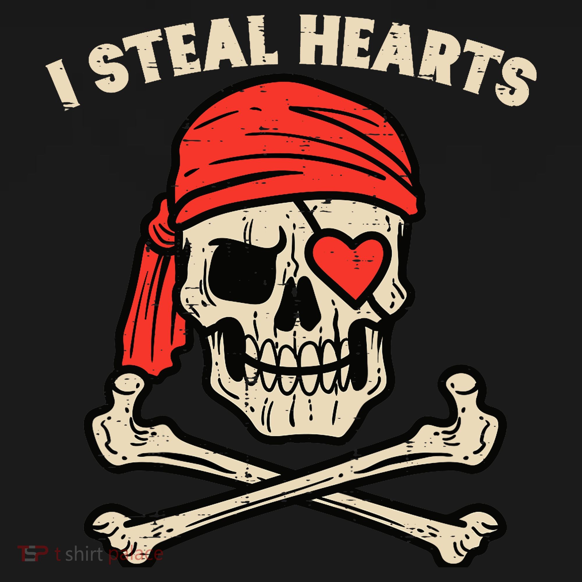 Valentines Day Pirate I Steal Hearts Cool Women's Tank Top