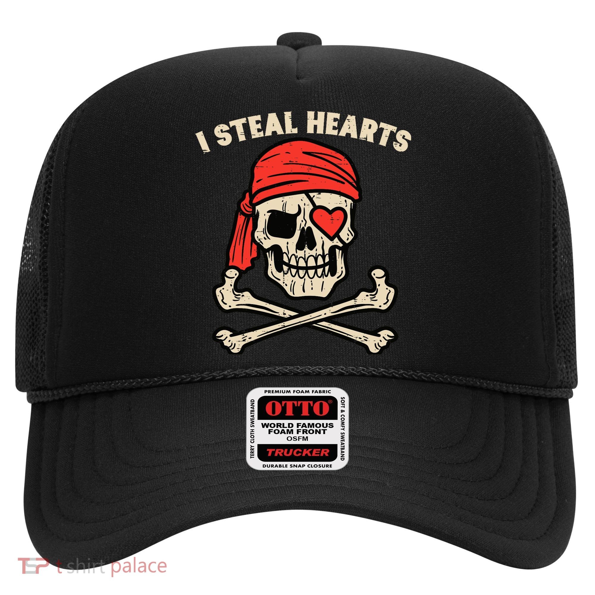 Valentines Day Pirate I Steal Hearts Cool Hat
