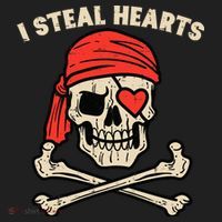 Valentines Day Pirate I Steal Hearts Cool Hat thumb 2