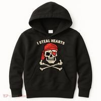 Valentines Day Pirate I Steal Hearts Cool Kids Hoodie thumb 0