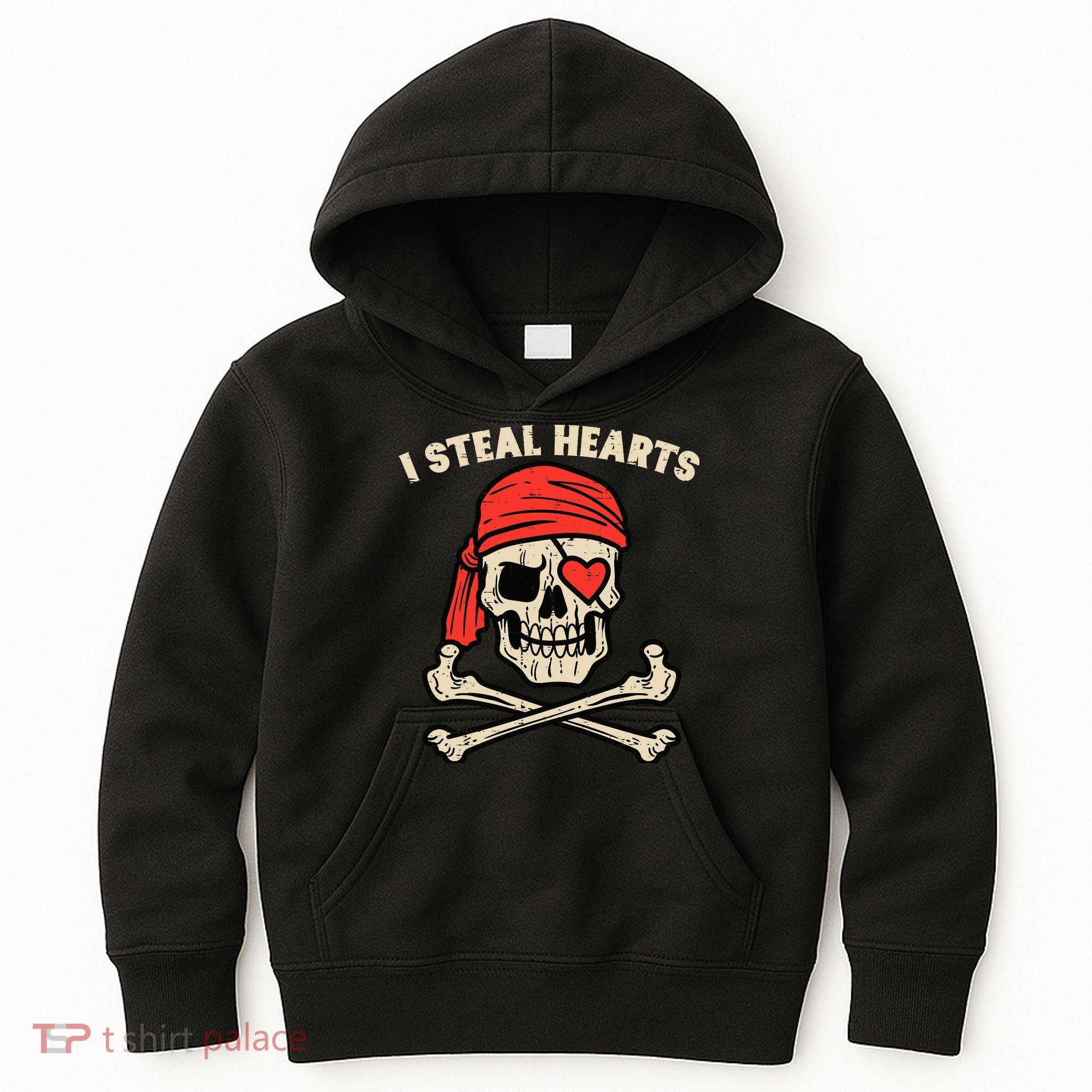 Valentines Day Pirate I Steal Hearts Cool Kids Hoodie