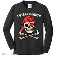 Valentines Day Pirate I Steal Hearts Cool Kids Long Sleeve Shirt thumb 0