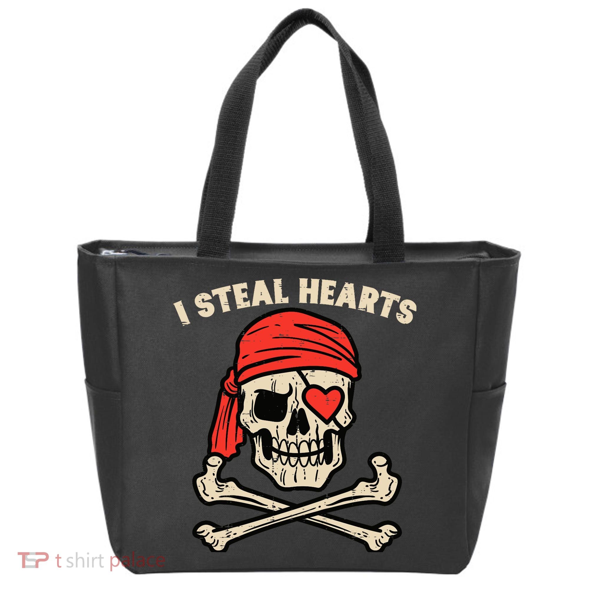 Valentines Day Pirate I Steal Hearts Cool Tote Bag