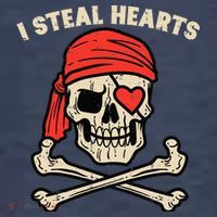 Valentines Day Pirate I Steal Hearts Cool Sweatshirt thumb 3