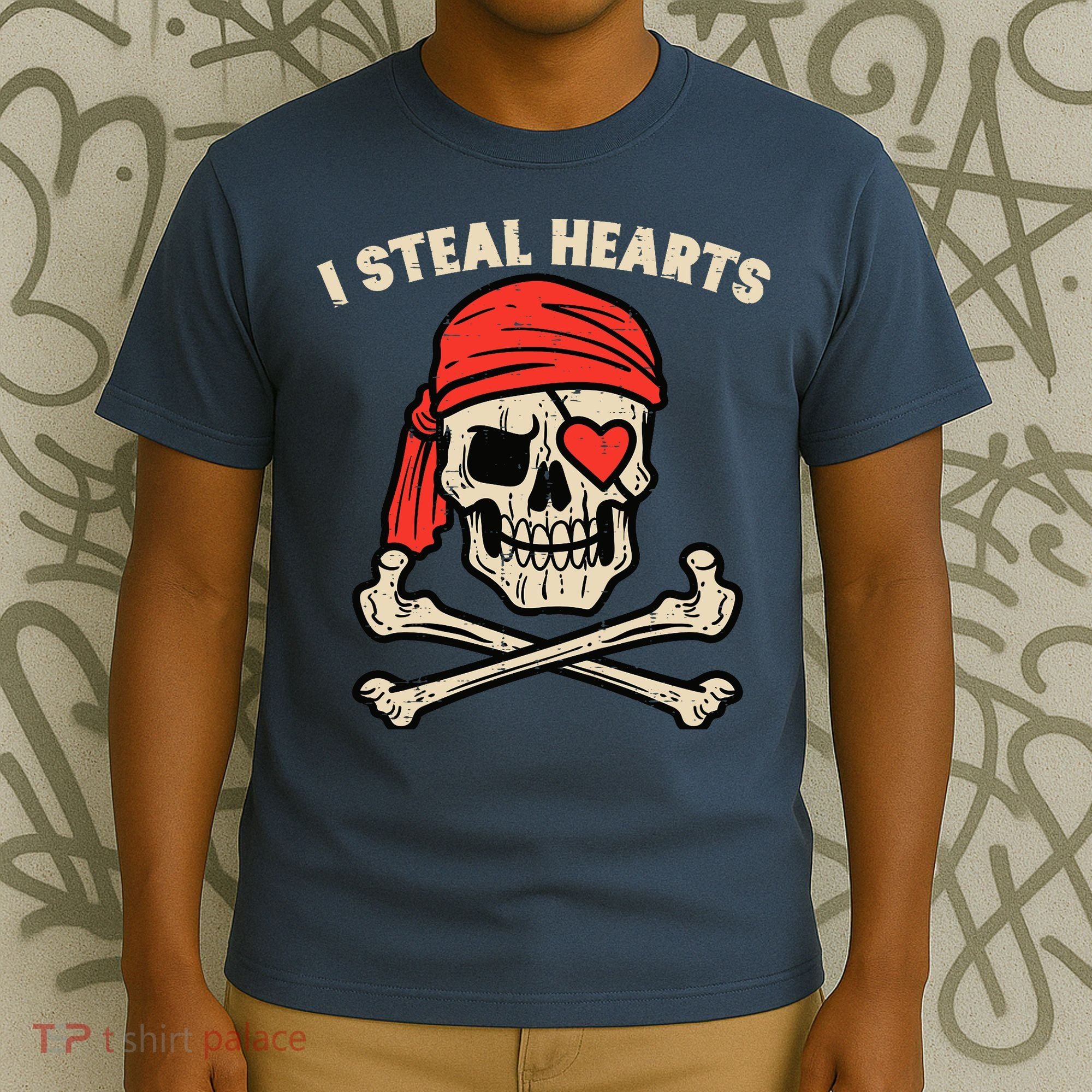 Valentines Day Pirate I Steal Hearts Cool T-Shirt