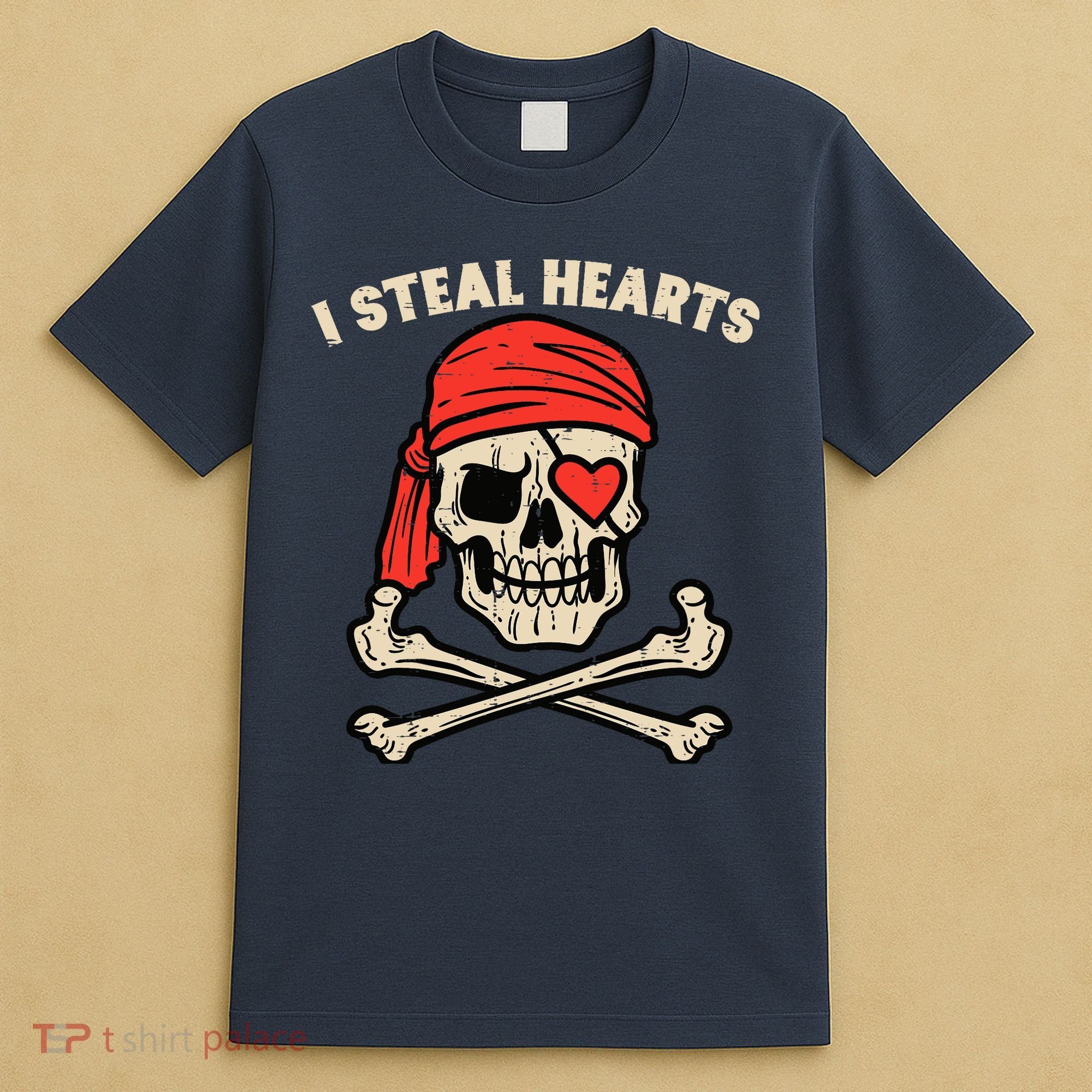 Valentines Day Pirate I Steal Hearts Cool T-Shirt